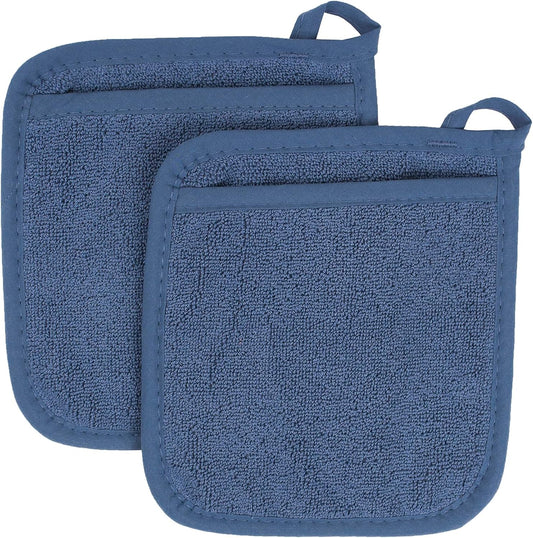 Terry Pocket Mitt & Hot Pad: Unparalleled Heat Resistant, Durable 100% Cotton - Ergonomically Designed for V1258-DP02-B-300