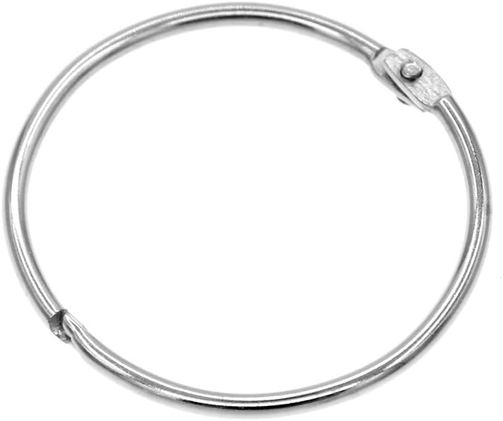 Metal Shower Curtain Rings - 20 Pack 2 Inch Large Silver Round Loop for Hanging Drapes, Easy Open and Close V1258-DP02-B-3003