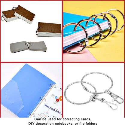 Metal Shower Curtain Rings - 20 Pack 2 Inch Large Silver Round Loop for Hanging Drapes, Easy Open and Close V1258-DP02-B-3003