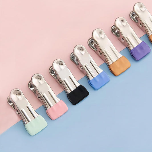 Colored Clothespins, 30 Pcs Utility Clothes Pins, Multicolor Stainless Steel Metal Sock Clips for Clothesline V1258-DP02-B-3008