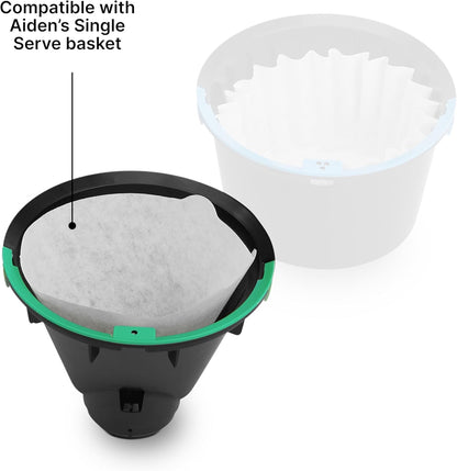 Aiden Cone Single Brew Filters (Set of 40) - polybag V1258-DP02-B-303