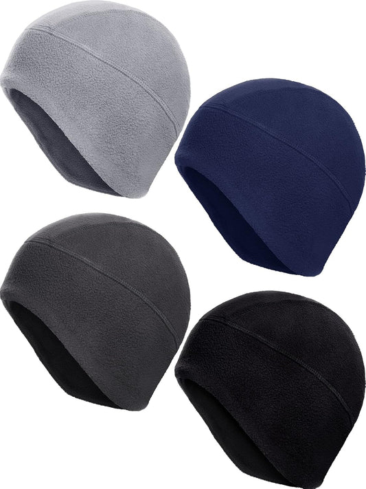 Winter Warm Skull Cap Ear Flap Soft Fleece Beanie Hat Thick Windproof Cap Skiing Outdoor Tactical Warm for V1258-DP02-B-3036