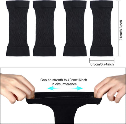 2 Pairs Arm Shapers for Plus Size Women, Upper Arm Sleeves Wraps Slim Arm Compression Sleeve for Arms V1258-DP02-B-3046