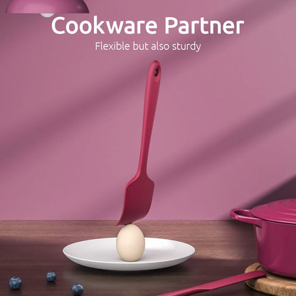 Silicone Spatula Set with 480 Degrees Fahrenheit Heat Resistant (Red) V1258-DP02-B-311