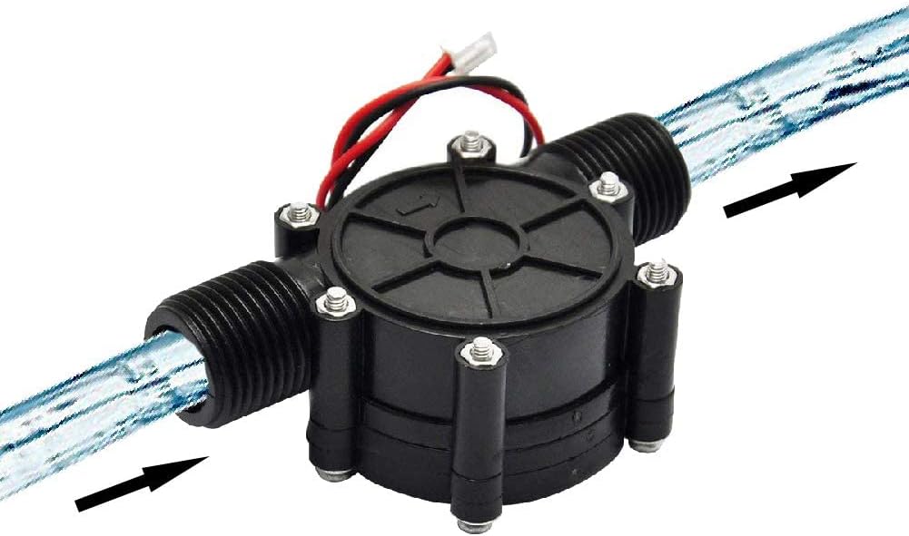 Micro Water Turbine Generator Hydroelectric Power G1/2" Male Thread 12V Micro Hydro Generator Changeing Tool V1258-DP02-B-3123