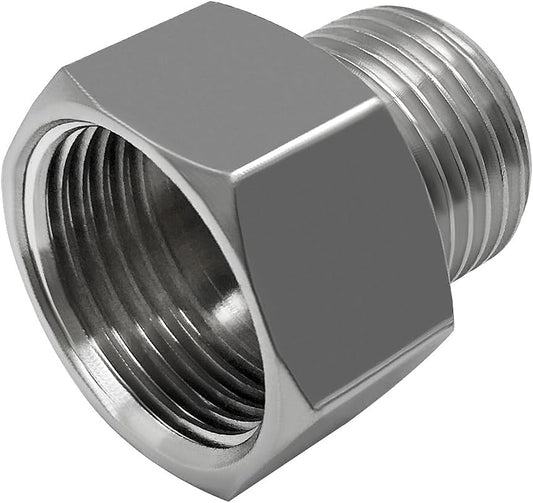 7/8 Female threaded (I.D:15/16) to 1/2 Male threaded (O.D:3/4) Toilet Bidet Hose Pipe Adapter Connector(Pls V1258-DP02-B-3134