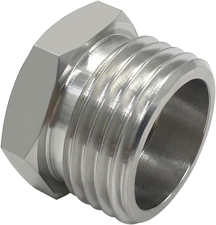 Stainless Steel 3/8 Compression Female Thread(I.D:0.512") to 3/4 Male Garden Hose Threaded(O.D:1.06") Adapter V1258-DP02-B-3149