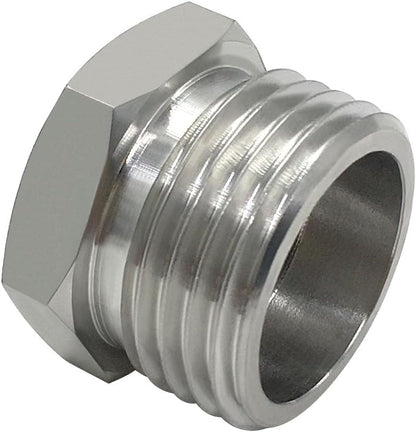 Stainless Steel 3/8 Compression Female Thread(I.D:0.512") to 3/4 Male Garden Hose Threaded(O.D:1.06") Adapter V1258-DP02-B-3149