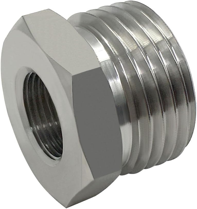 Stainless Steel 3/8 Compression Female Thread(I.D:0.512") to 3/4 Male Garden Hose Threaded(O.D:1.06") Adapter V1258-DP02-B-3149