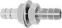 3/8" Hose Barb Thru-Bulk Bulkhead Straight Hex Union Stainless Steel Fitting V1258-DP02-B-3160