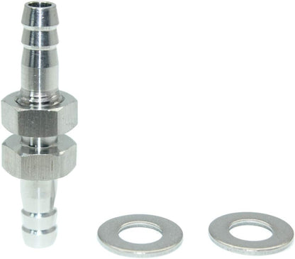 3/8" Hose Barb Thru-Bulk Bulkhead Straight Hex Union Stainless Steel Fitting V1258-DP02-B-3160