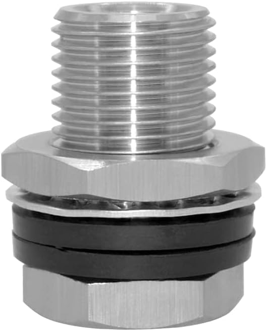 Stainless 1/8" NPT Female Bulkhead Coupler Thru-bulk Pipe Fitting (Full Female Thread) V1258-DP02-B-3166