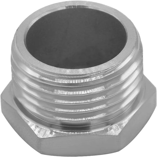 Stainless Garden Hose Plugs 3/4" GHT Male Thread 304 Stainless Steel End Cap (Pack of 2) V1258-DP02-B-3168