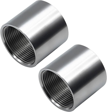 Stainless Steel Cast Pipe Fitting, Coupling, 1/2" x 1/2" Female Threaded (1" Length, Pack of 2) V1258-DP02-B-3171