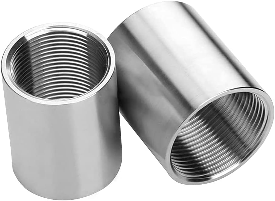 Stainless Steel Cast Pipe Fitting, Coupling, 1/2" x 1/2" Female Threaded (1" Length, Pack of 2) V1258-DP02-B-3171
