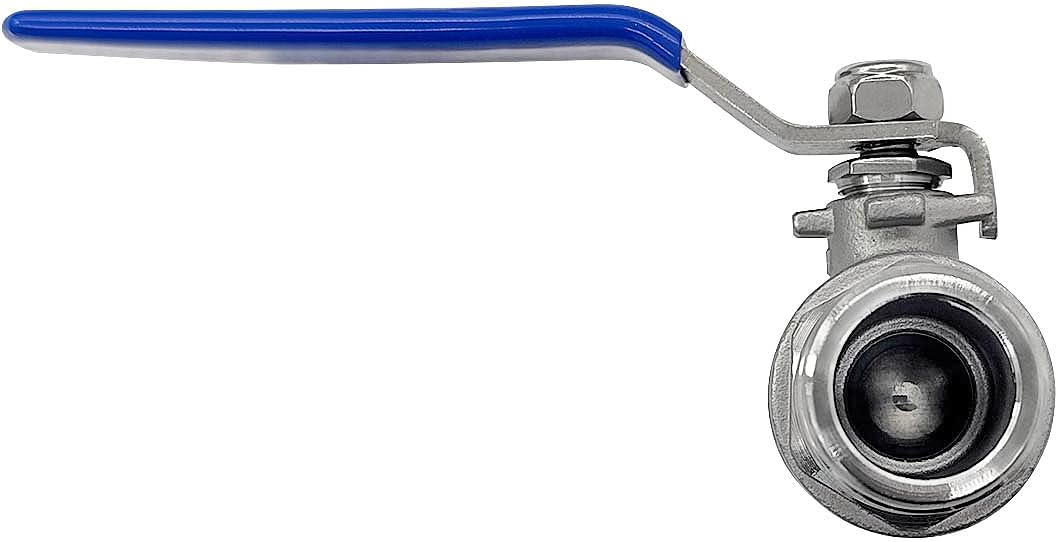 Stainless Steel Full Flow 3/4 Garden Hose Shut Off Valve GHT Thread Heavy Duty Connector V1258-DP02-B-3172