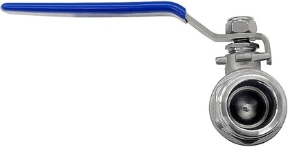 Stainless Steel Full Flow 3/4 Garden Hose Shut Off Valve GHT Thread Heavy Duty Connector V1258-DP02-B-3172