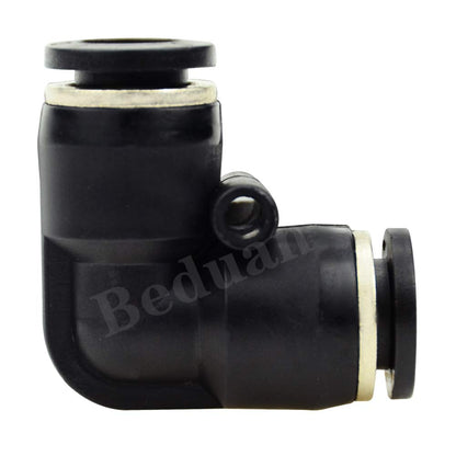 Push to Connect Fitting Elbow, 8mm x 8mm Tube OD Pneumatic 90 degrees Degree Adapter Push in Fitting for Air V1258-DP02-B-3174
