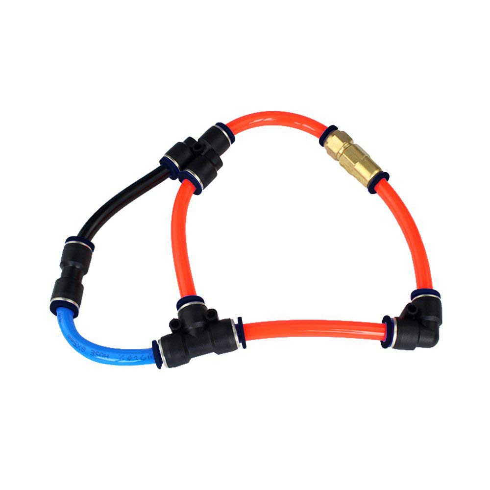 Push to Connect Fitting Elbow, 8mm x 8mm Tube OD Pneumatic 90 degrees Degree Adapter Push in Fitting for Air V1258-DP02-B-3174
