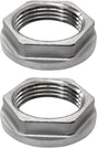 Stainless Steel 3/4 NPS Female Threaded Hex Lock Nuts Flange Gasket for Pipe Connection Bulkhead Fitting V1258-DP02-B-3182