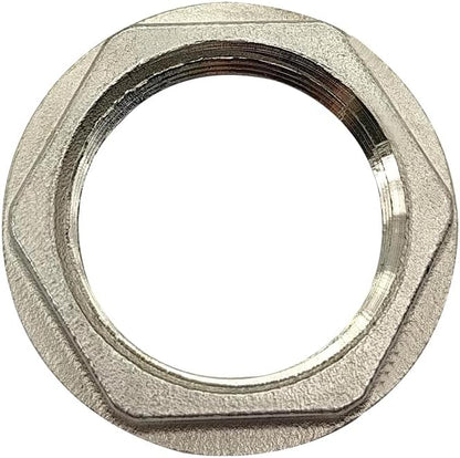 Stainless Steel 3/4 NPS Female Threaded Hex Lock Nuts Flange Gasket for Pipe Connection Bulkhead Fitting V1258-DP02-B-3182