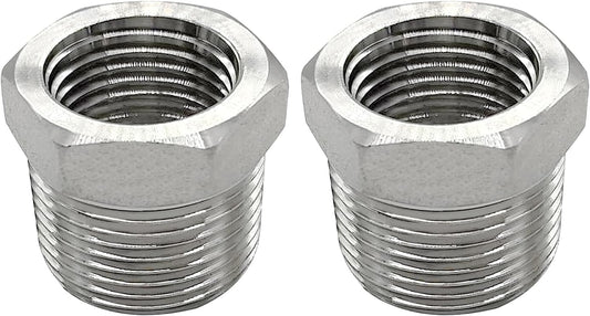 316 Stainless Steel Reducer Hex Bushing 1/2 Male NPT to 1/4 Female NPT Reducing Cast Pipe Adapter Fitting for V1258-DP02-B-3189
