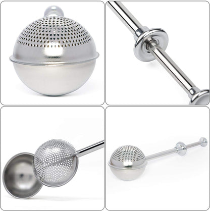 Flour Duster for Baking, One-Handed Operation, 304 Stainless Steel Powdered Sugar Shaker Duster, Pick Up and V1258-DP02-B-319