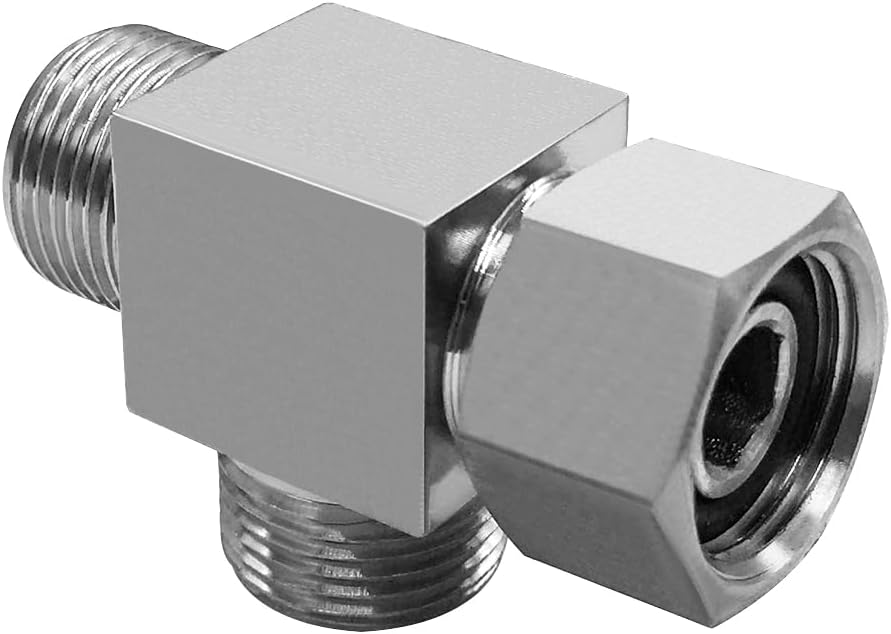 Stainless Steel 3/8 Compression Tee Fitting - 3/8" Inlet & Outlet Angle Stop V1258-DP02-B-3190