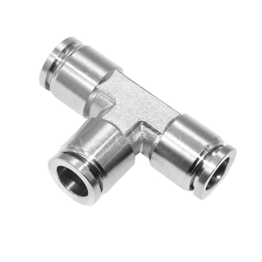 Union Tee 1/4", 304 Stainless Steel 3 Way Tee Air Tank Air Bags for Truck Pneumatic Fitting Transfer Kit Air V1258-DP02-B-3204