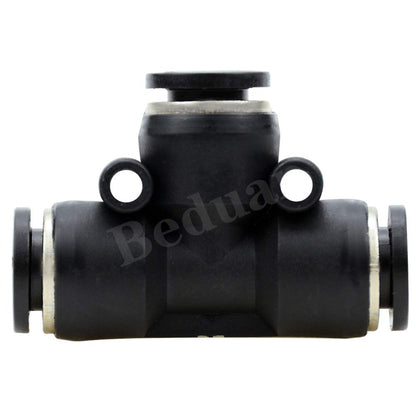Push to Connect Air Fitting, 12mm Tube OD Pneumatic Tee Union Fitting Push Lock(Pack of 10) V1258-DP02-B-3205
