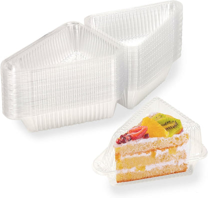 Thickened Extra Large 50Pcs Cake Slice Containers,4.4 Inch Pie Slice Containers For 6"-8" Diameter Cake or V1258-DP02-B-3236