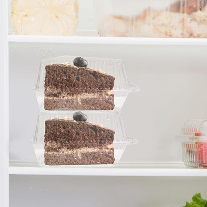 Thickened Extra Large 50Pcs Cake Slice Containers,4.4 Inch Pie Slice Containers For 6"-8" Diameter Cake or V1258-DP02-B-3236