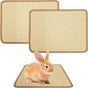 2Pcs Rabbit Scratch Mat,16 x 12 Inch Sisal Rabbit Scratching Pad,Rabbits Scratching Mats for Cages,Claws and V1258-DP02-B-3250