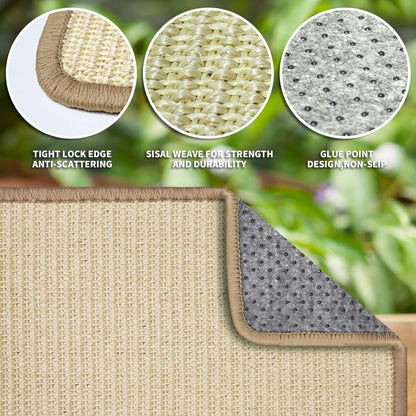 2Pcs Rabbit Scratch Mat,16 x 12 Inch Sisal Rabbit Scratching Pad,Rabbits Scratching Mats for Cages,Claws and V1258-DP02-B-3250
