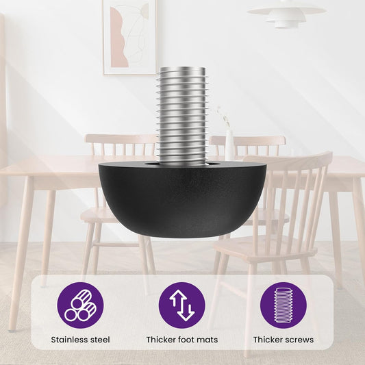 M8 Adjustable Furniture Leg, 304 Stainless Steel Furniture Feet, 8mm x 1.25 Screw-in Leveling Feet, Outdoor V1258-DP02-B-3255