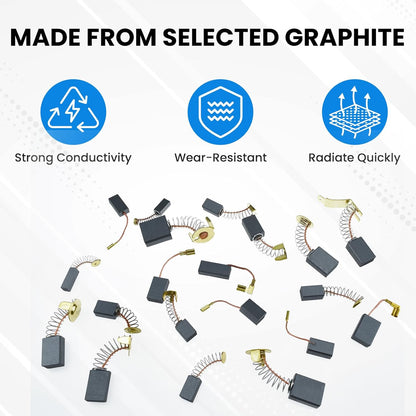80Pcs Electric Motor Carbon Brushes Set, 20 Different Models Carbons Brushes, Carbon Brush Replacement for V1258-DP02-B-3258