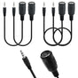 4Pcs Type-A MIDI to 3.5mm Adapter | Include 14" & 6" TRS 3.5mm Male to MIDI Female 5 Pin DIN Breakout Cable | V1258-DP02-B-3261
