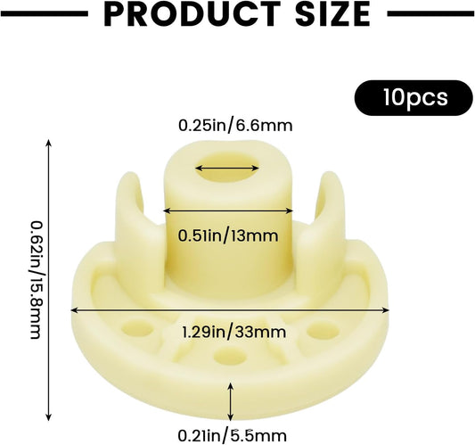 9709707 Mixer Rubber Foot, 10Pcs Blender Bottom Pads Feet Replacement Parts for Kitchen Aid Tilt Head Stand V1258-DP02-B-3274