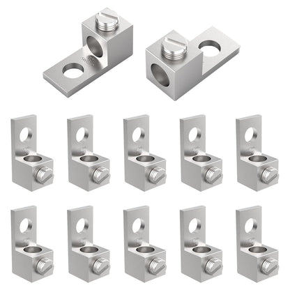 12Pcs Aluminium Mechanical Lugs, 1-Hole Quick Connect Terminal Mechanical Lug 2AWG TA-2 1B2U V1258-DP02-B-3279
