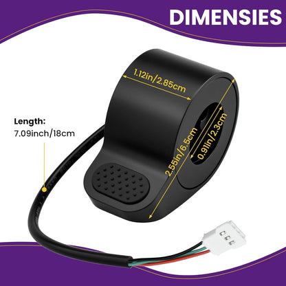 Thumb Throttle with Protector for Go-trax GXL V2, Electric Scooter Accelerator Speed Control, Compatible with V1258-DP02-B-3281