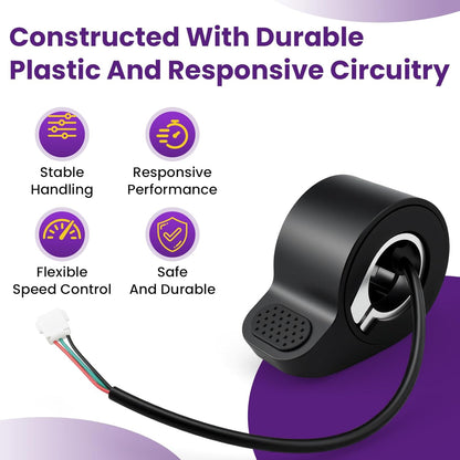 Thumb Throttle with Protector for Go-trax GXL V2, Electric Scooter Accelerator Speed Control, Compatible with V1258-DP02-B-3281