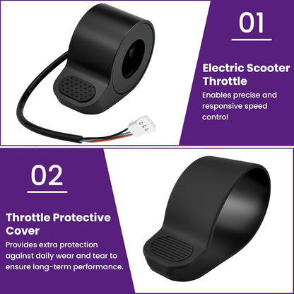 Thumb Throttle with Protector for Go-trax GXL V2, Electric Scooter Accelerator Speed Control, Compatible with V1258-DP02-B-3281