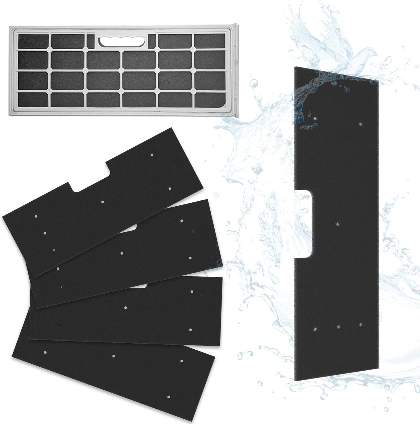 4 Pack WH01X35719 Lint Filter, Hand Washable Replacement Lint Filter Compatible with G-E Profile Washer Dryer V1258-DP02-B-3285