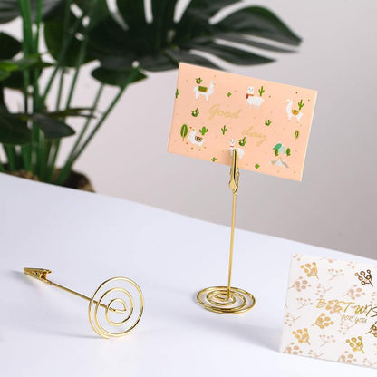 12pcs Place Card Holder Memo Holder Clip Photo Holder Table Number Holder V1258-DP02-B-3315