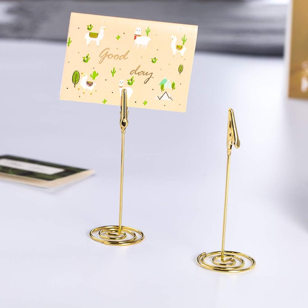 12pcs Place Card Holder Memo Holder Clip Photo Holder Table Number Holder V1258-DP02-B-3315