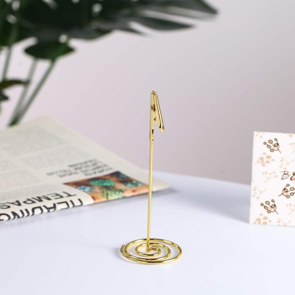 12pcs Place Card Holder Memo Holder Clip Photo Holder Table Number Holder V1258-DP02-B-3315