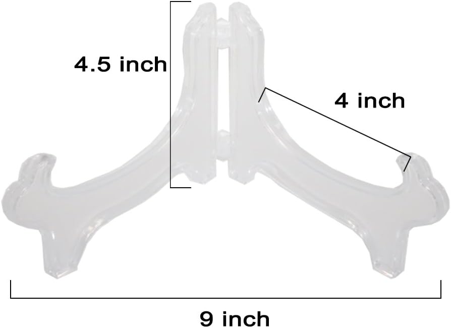 Display Stand Easel Bowl Stand for Display Large Deep Bowls, Platters and Deep Dishes Clear V1258-DP02-B-3319