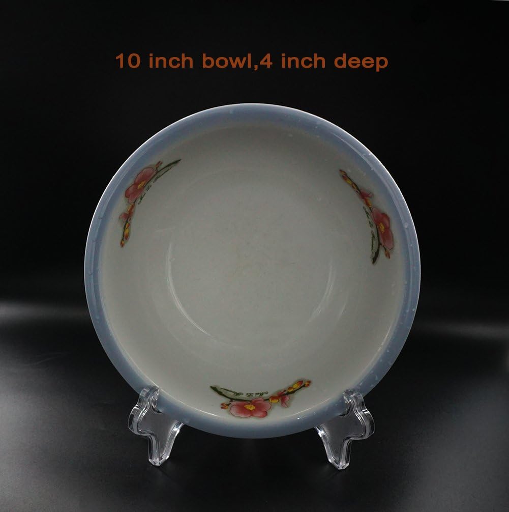Display Stand Easel Bowl Stand for Display Large Deep Bowls, Platters and Deep Dishes Clear V1258-DP02-B-3319