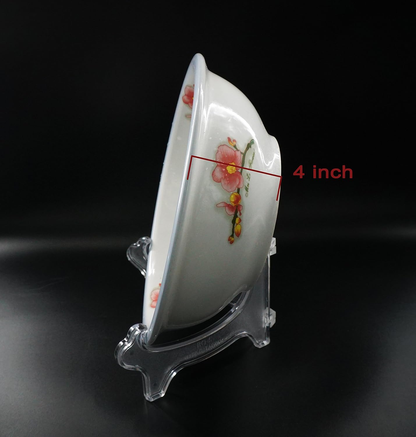 Display Stand Easel Bowl Stand for Display Large Deep Bowls, Platters and Deep Dishes Clear V1258-DP02-B-3319