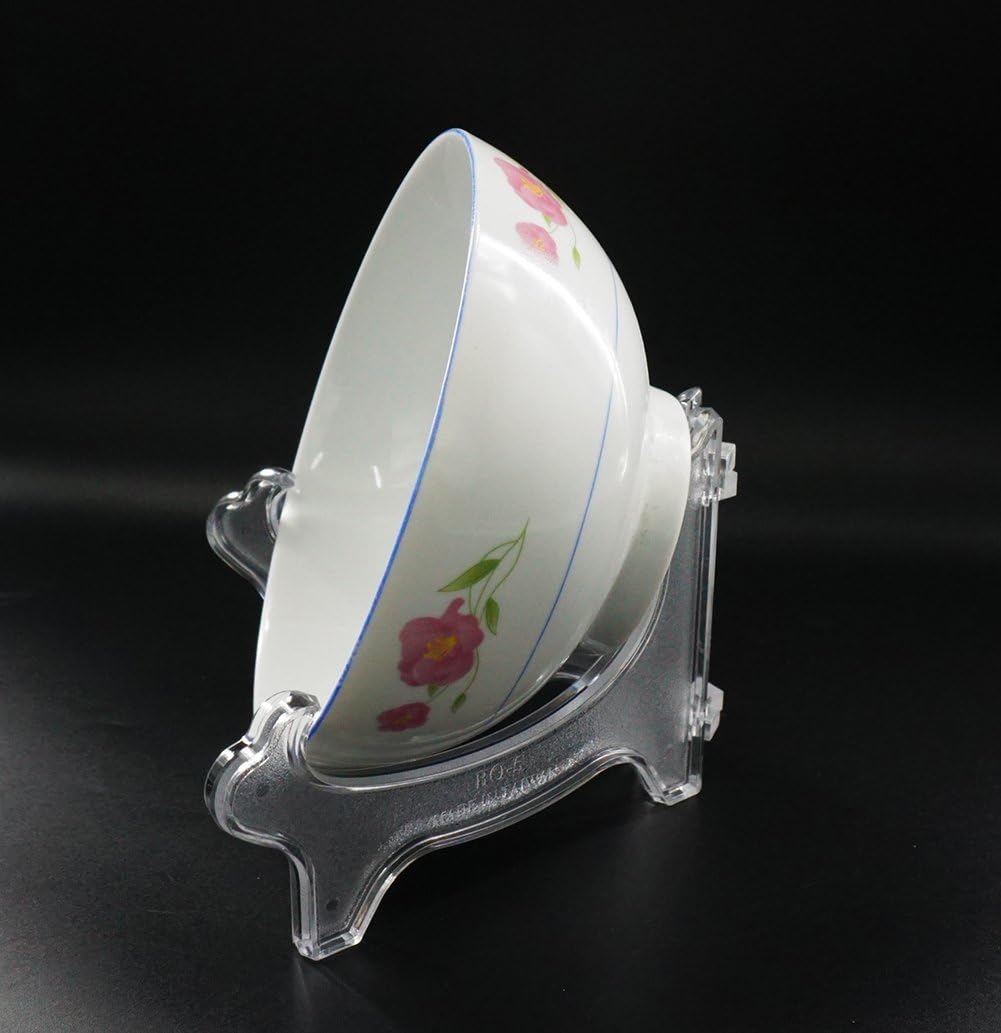 Display Stand Easel Bowl Stand for Display Large Deep Bowls, Platters and Deep Dishes Clear V1258-DP02-B-3319
